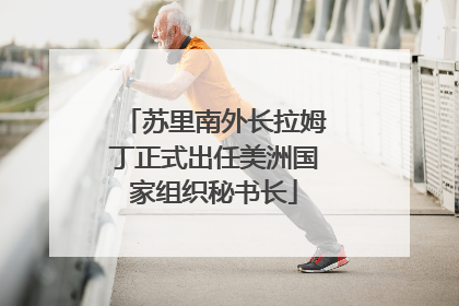 苏里南外长拉姆丁正式出任美洲国家组织秘书长